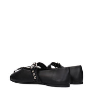 Miu Miu Black Leather Ballet Flats
