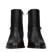 Valentino Garavani Black Leather Ankle Boots