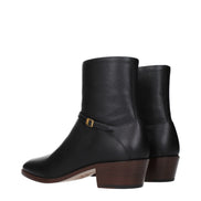 Valentino Garavani Black Leather Ankle Boots