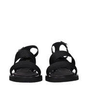 Max Mara Black Fabric Flat Sandals