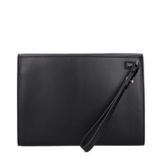 Ferragamo Black Leather Clutch Bag