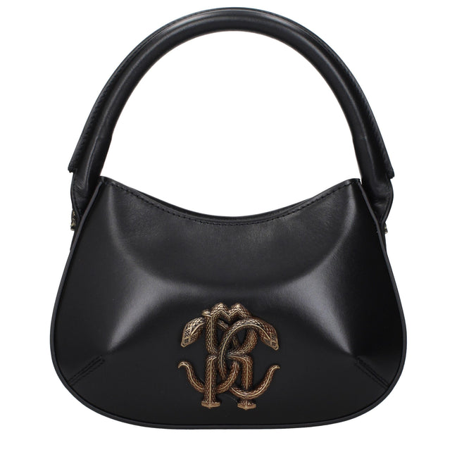Roberto Cavalli Black Leather Handbag