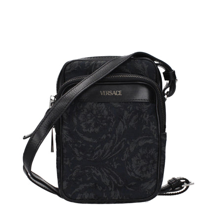 Versace Black Fabric Crossbody Bag