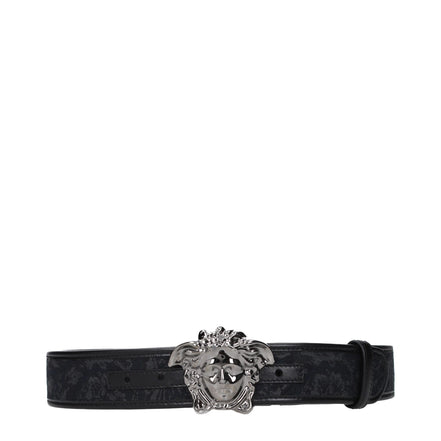 Versace Black Fabric Belt