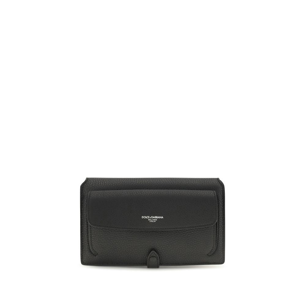 Dolce & Gabbana Black Calf Leather Shoulder Bag