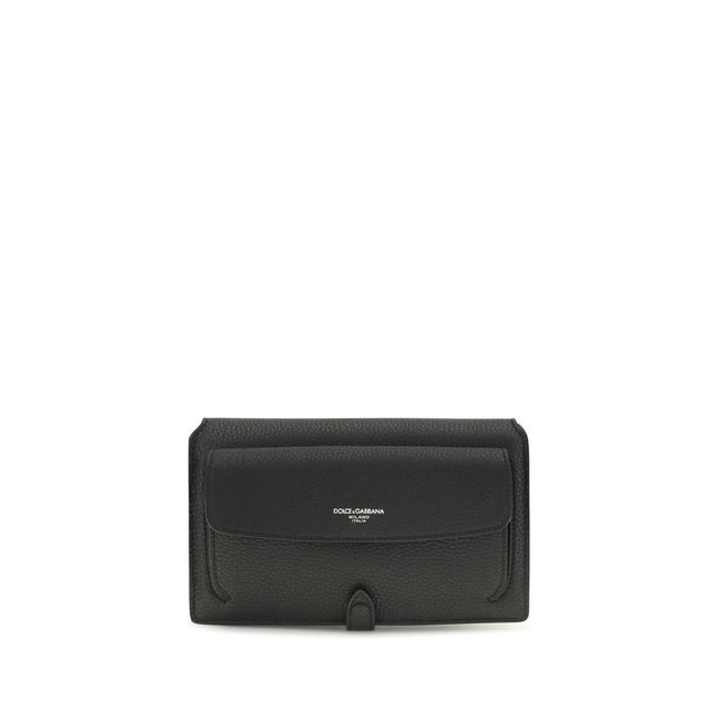 Dolce & Gabbana Black Calf Leather Shoulder Bag