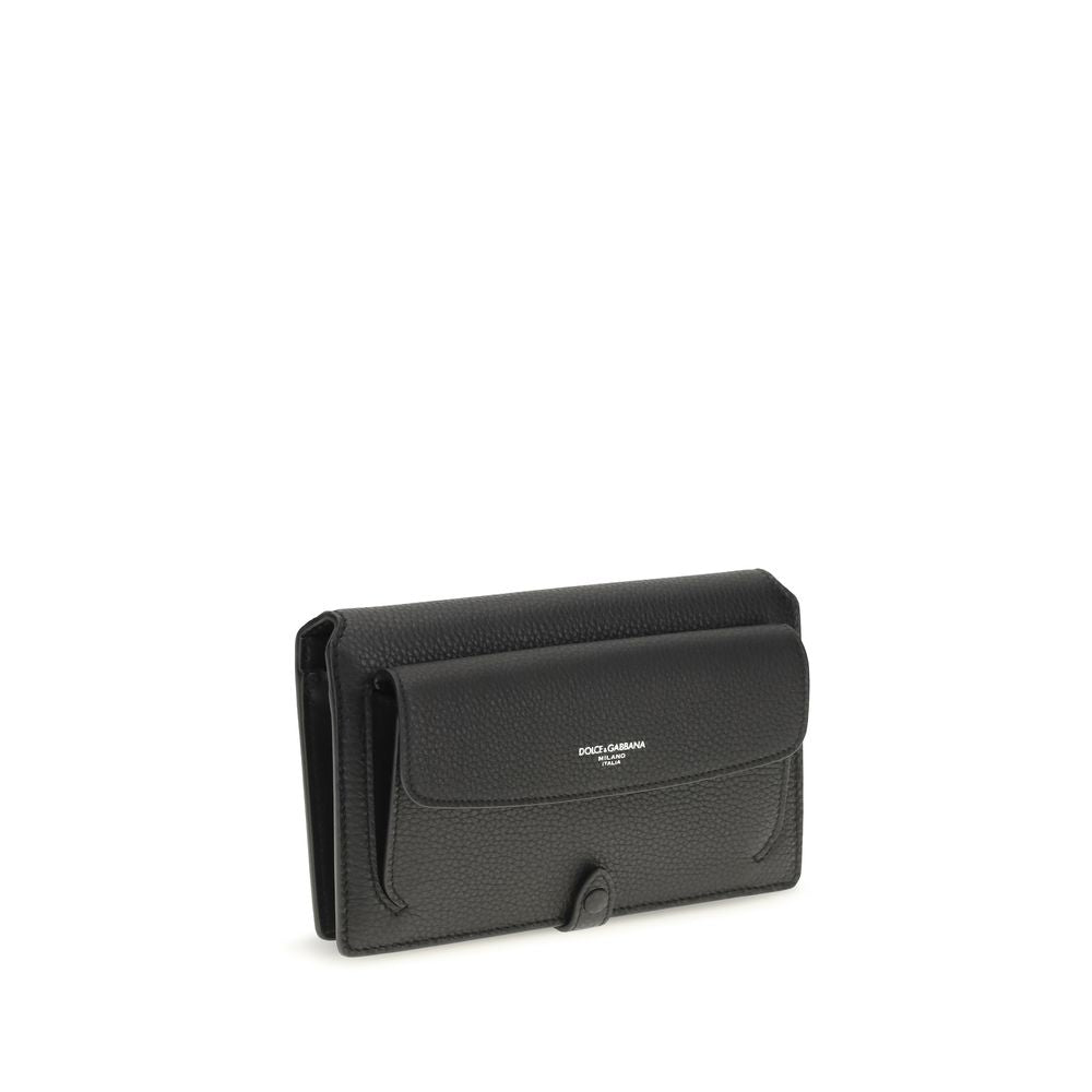 Dolce & Gabbana Black Calf Leather Shoulder Bag