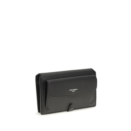 Dolce & Gabbana Black Calf Leather Shoulder Bag