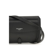 Dolce & Gabbana Black Calf Leather Shoulder Bag