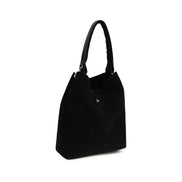 Vivienne Westwood Black Suede Leather Shoulder Bag