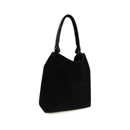 Vivienne Westwood Black Suede Leather Shoulder Bag