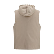 Brunello Cucinelli Beige Wool Sleeveless Jacket