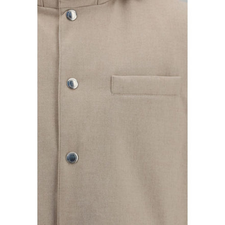 Brunello Cucinelli Beige Wool Sleeveless Jacket