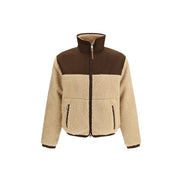 Ami Paris Beige Polyester Full-Length Jacket
