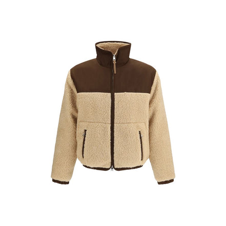 Ami Paris Beige Polyester Full-Length Jacket