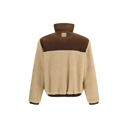 Ami Paris Beige Polyester Full-Length Jacket