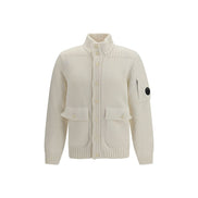 C.P. Company White Wool Cardigan
