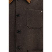 Valentino Garavani Brown Wool Full-Length Jacket