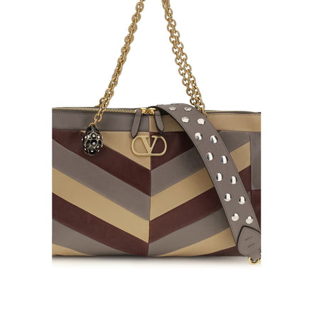 Valentino Garavani Multicolor Napa Leather / Calf Shoulder Bag