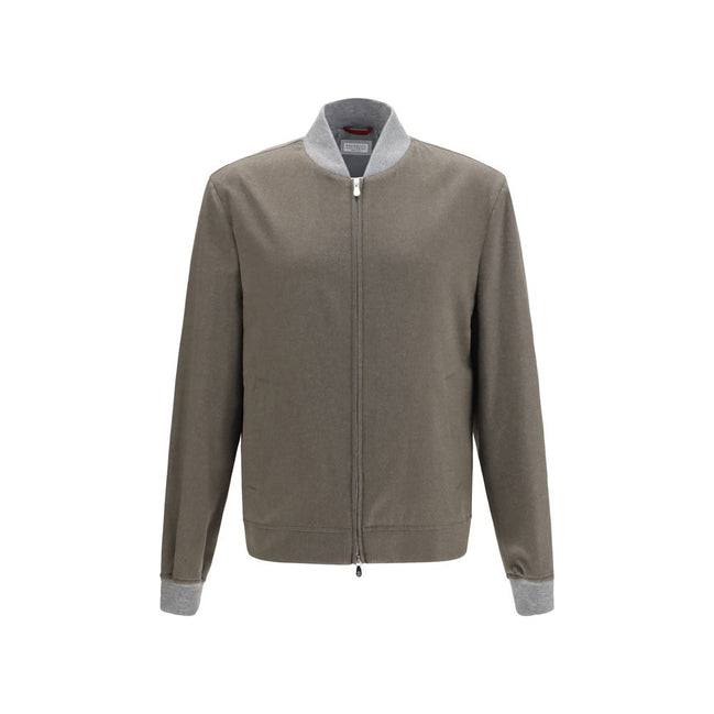 Brunello Cucinelli Bicolor Cashmere Bomber
