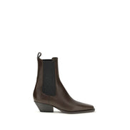 Brunello Cucinelli Brown Calf Leather Ankle Boots