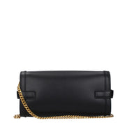 Balmain Black Leather Clutch Bag