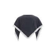 Ganni Gray Wool Scarf