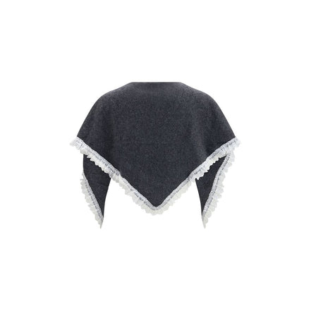 Ganni Gray Wool Scarf