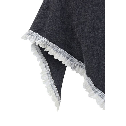 Ganni Gray Wool Scarf