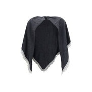 Ganni Gray Wool Scarf