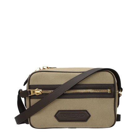 Tom Ford Beige Fabric Crossbody Bag