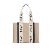 Chloé Beige Linen Tote Bag