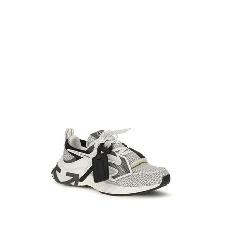 Off-White Multicolor Fabric Athletic Sneakers