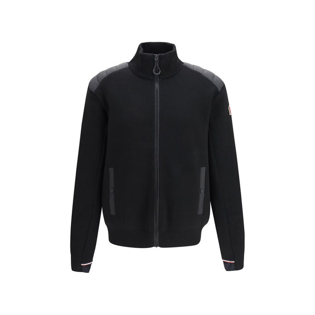 Moncler Grenoble Black Wool Cardigan