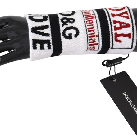Dolce & Gabbana Multicolor Wool Knit D&G Love Wristband Wrap