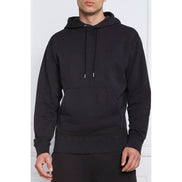 Sweat-shirt à capuche en coton bleu foncé avec logo Hugo Boss