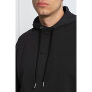 Sweat-shirt à capuche en coton bleu foncé avec logo Hugo Boss