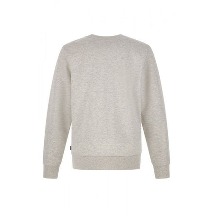 Felpa Hugo Boss in cotone grigio con dettagli logo
