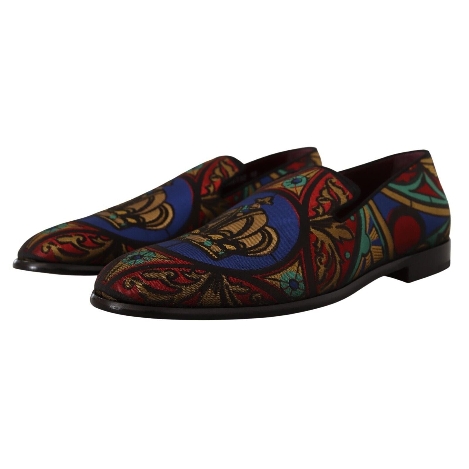 Chaussures Mocassins Jacquard Multicolore Couronne Dolce & Gabbana