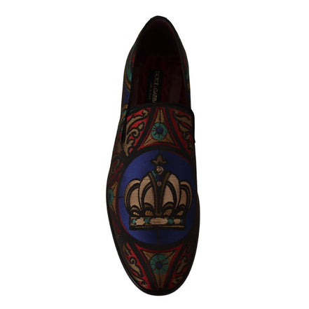 Chaussures Mocassins Jacquard Multicolore Couronne Dolce & Gabbana