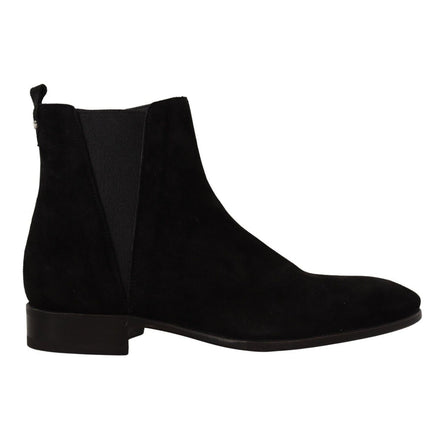 Dolce & Gabbana Black Suede Chelsea Boots