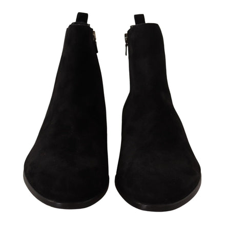 Dolce & Gabbana Black Suede Chelsea Boots