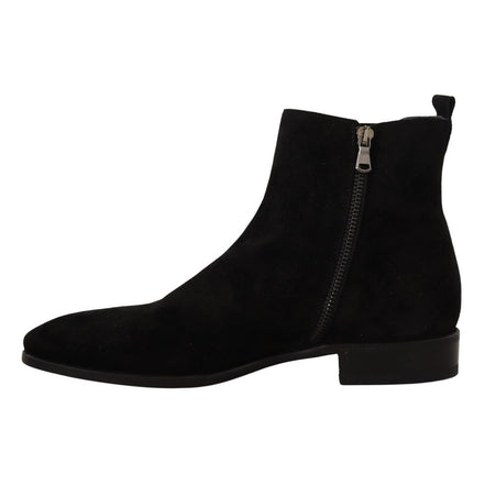 Dolce & Gabbana Black Suede Chelsea Boots