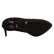 Dolce & Gabbana Bottines en dentelle Taormina noires extensibles