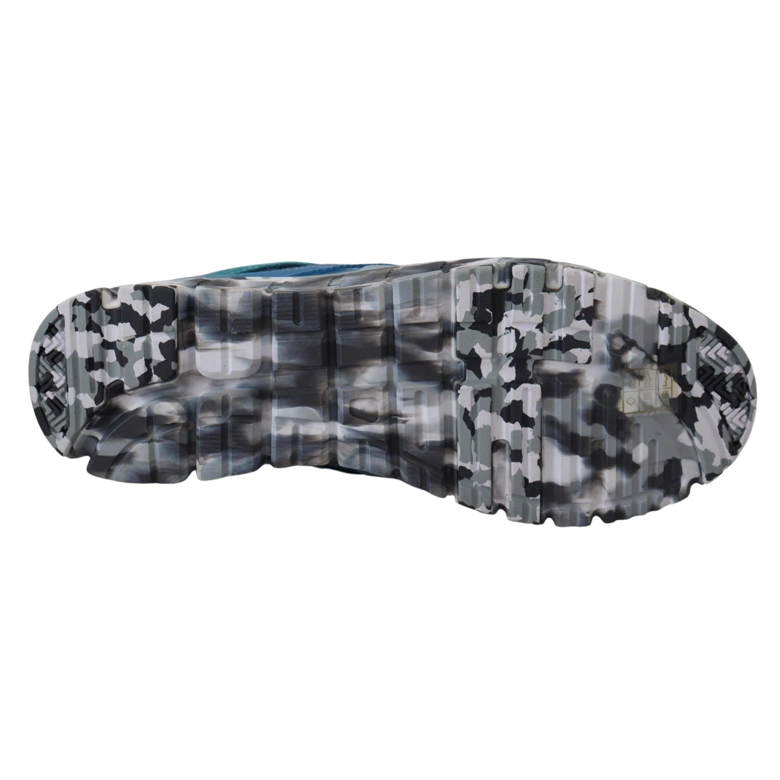 Sneakers basse sportive in pelle grigio-blu Dolce & Gabbana