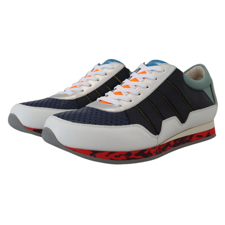 Baskets basses de sport en cuir multicolore Dolce & Gabbana