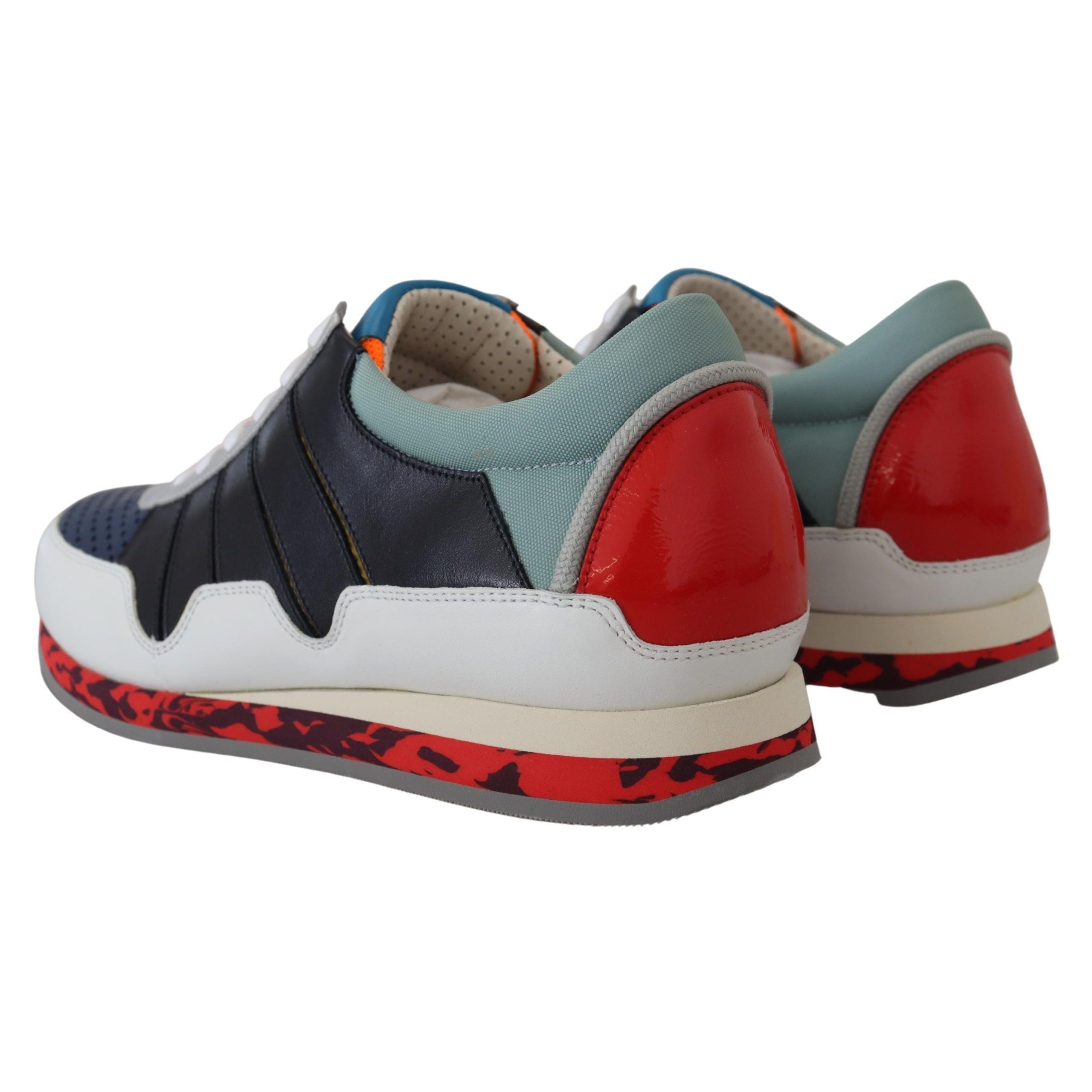 Baskets basses de sport en cuir multicolore Dolce & Gabbana