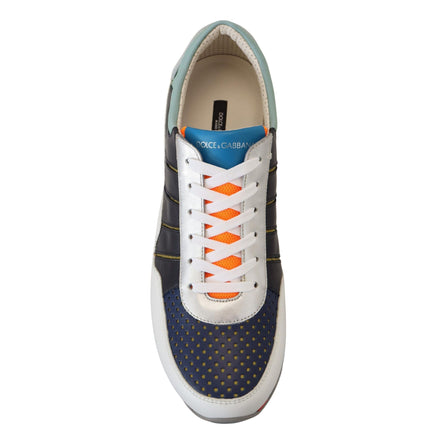 Baskets basses de sport en cuir multicolore Dolce & Gabbana
