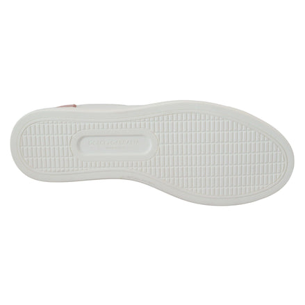 Chaussures Sneakers Basses Dolce & Gabbana en Cuir Blanc Rose