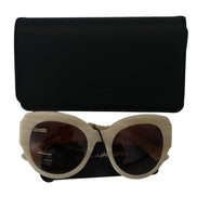 Occhiali da sole Dolce & Gabbana DG4294 con montatura intera in acetato beige e lenti marroni
